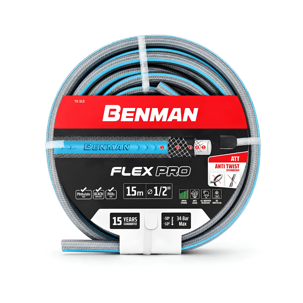 Λάστιχο κήπου Benman 1/2 Flex Pro (15m-25m-50m)